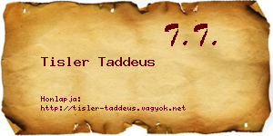 Tisler Taddeus névjegykártya
